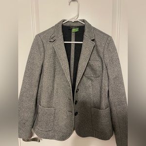 Like new Talbots heathered gray wool blazer 12P